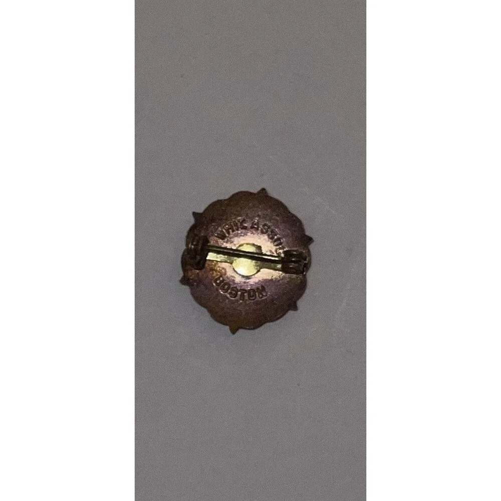 Lapel Pin, Vintage Methodist Sunday school Pin, Logo consist of Cross and flame